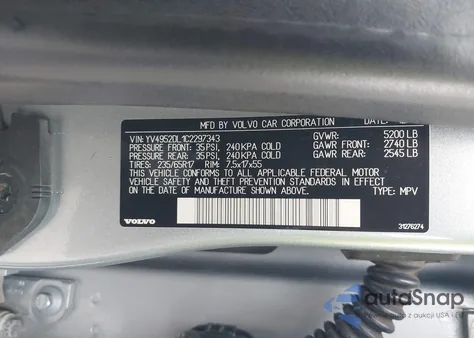 2012 Volvo Xc60 from USA, damaged, VIN YV4952DL1C2297343